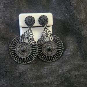 Elegant Black Dangle Earrings